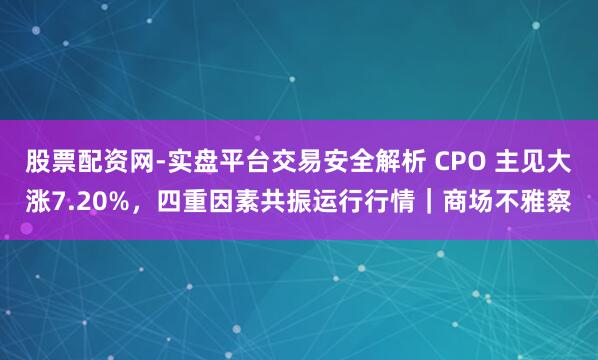 股票配资网-实盘平台交易安全解析 CPO 主见大涨7.20%，四重因素共振运行行情｜商场不雅察